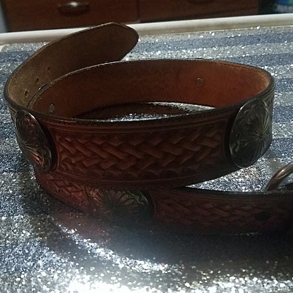 Justin western leather belt brown main image 7